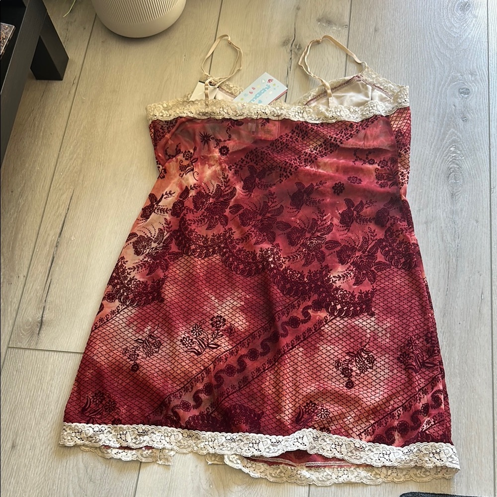 NWT Machi Floral Lace Trim Chemise / M/L - Picture 5 of 5